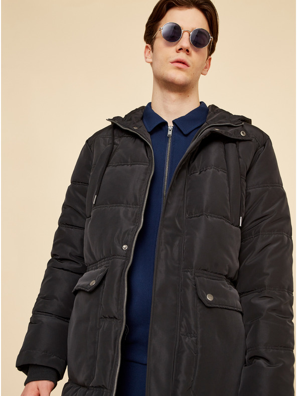ZOOT.lab Černá pánská prošívaná zimní bunda ZOOT.lab