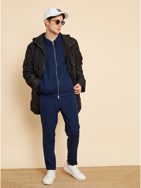 ZOOT.lab Černá pánská prošívaná zimní bunda ZOOT.lab