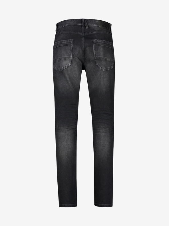 LERROS Tmavě šedé pánské slim fit džíny s vyšisovaným efektem LERROS