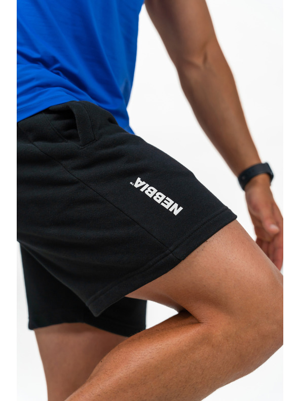 Nebbia Teplákové Relaxed-Fit Kraťasy MAXIMUM 336 M,black