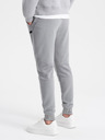Ombre Clothing Pánské tepláky s vložkami z otomanské látky - šedé V5 OM-PASK-0127