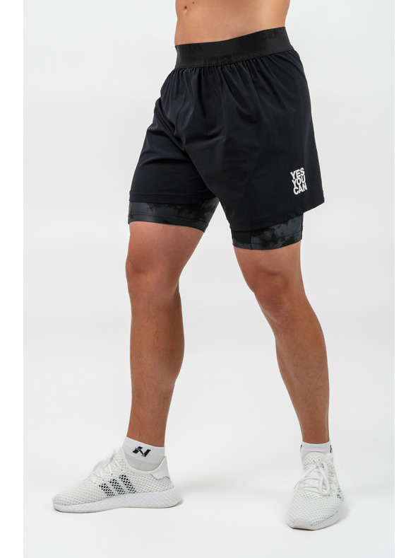 Nebbia Kompresní Šortky 2v1 s Kapsami na Mobil PERFORMANCE 335 M,black