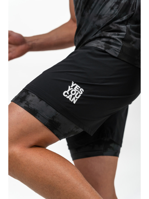 Nebbia Kompresní Šortky 2v1 s Kapsami na Mobil PERFORMANCE 335 M,black