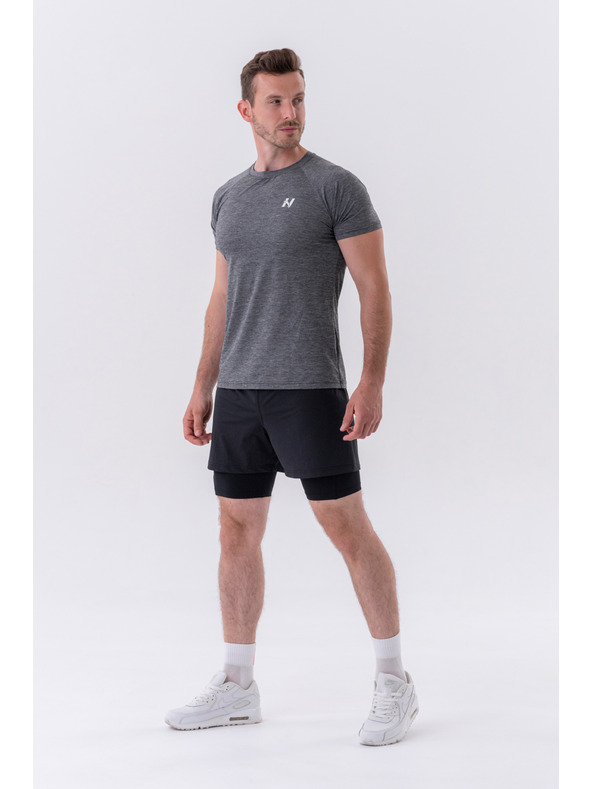 Nebbia Dvojvrstvé šortky s kapsami na mobil 318 M,grey