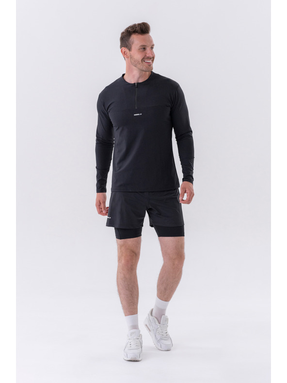 Nebbia Dvojvrstvé šortky s kapsami na mobil 318 M,grey