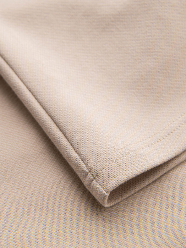 Ombre Clothing Pánské bavlněné teplákové šortky BASIC béžové Ombre Clothing