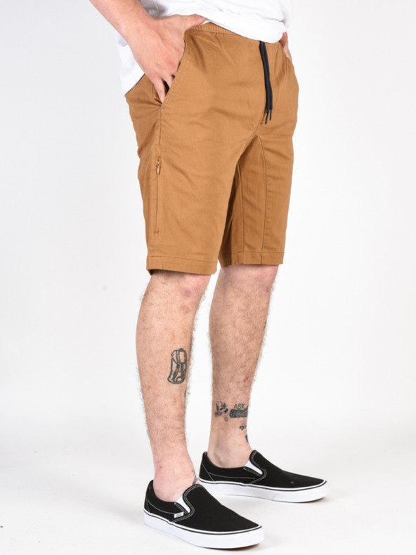 Element Element ALTONA BRONCO BROWN plátěné kraťasy pánské - hnědá