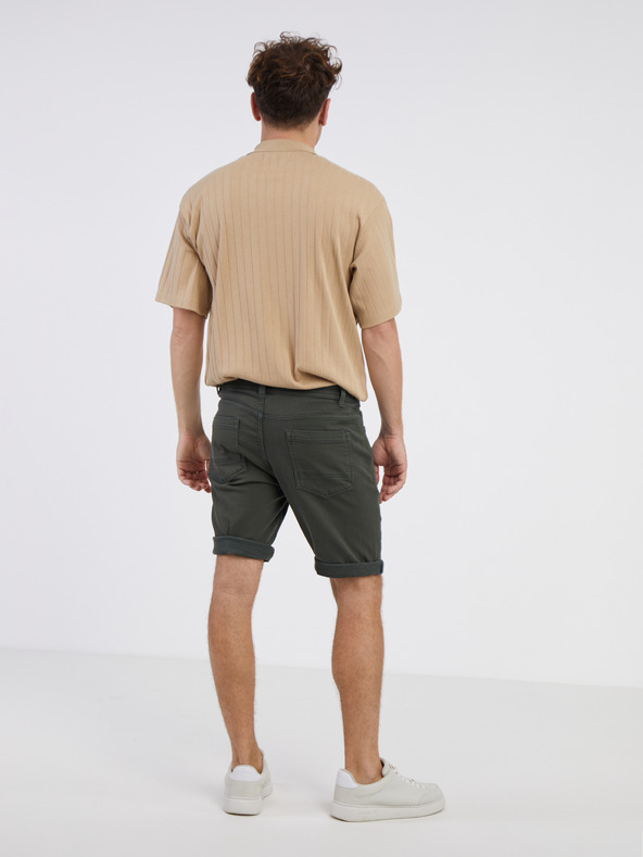 LERROS Khaki pánské džínové kraťasy LERROS