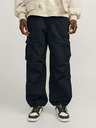 Jack & Jones Černé pánské cargo kalhoty Jack & Jones Parachute
