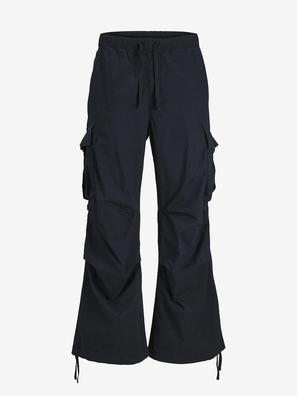 Jack & Jones Černé pánské cargo kalhoty Jack & Jones Parachute