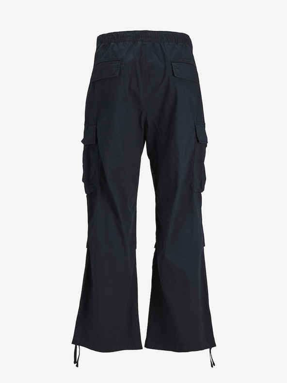 Jack & Jones Černé pánské cargo kalhoty Jack & Jones Parachute