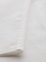 Ombre Clothing Pánská košile s krátkým rukávem a kubánským límcem bílá Ombre Clothing