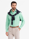 Ombre Clothing Pánská bavlněná košile oxford v pastelových barvách - mátová Ombre Clothing