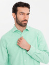 Ombre Clothing Pánská bavlněná košile oxford v pastelových barvách - mátová Ombre Clothing
