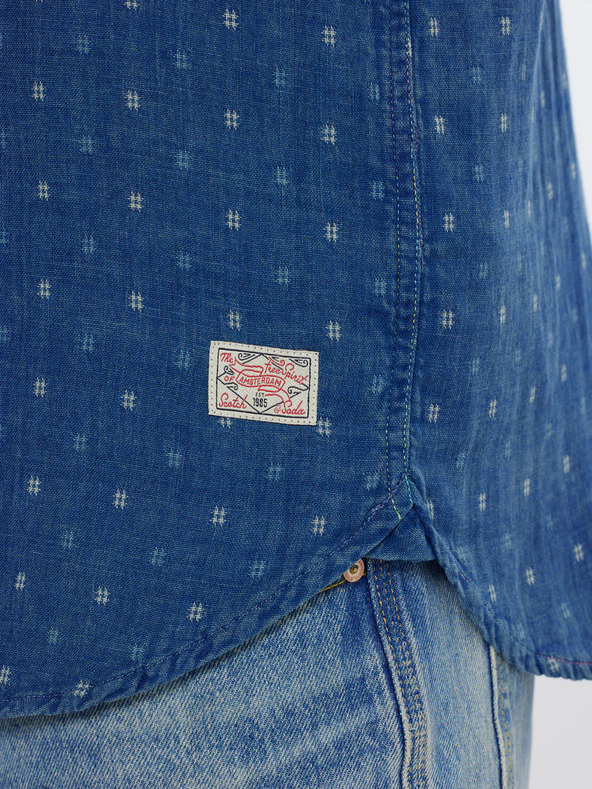 Scotch & Soda Modrá pánská džínová košile Scotch & Soda