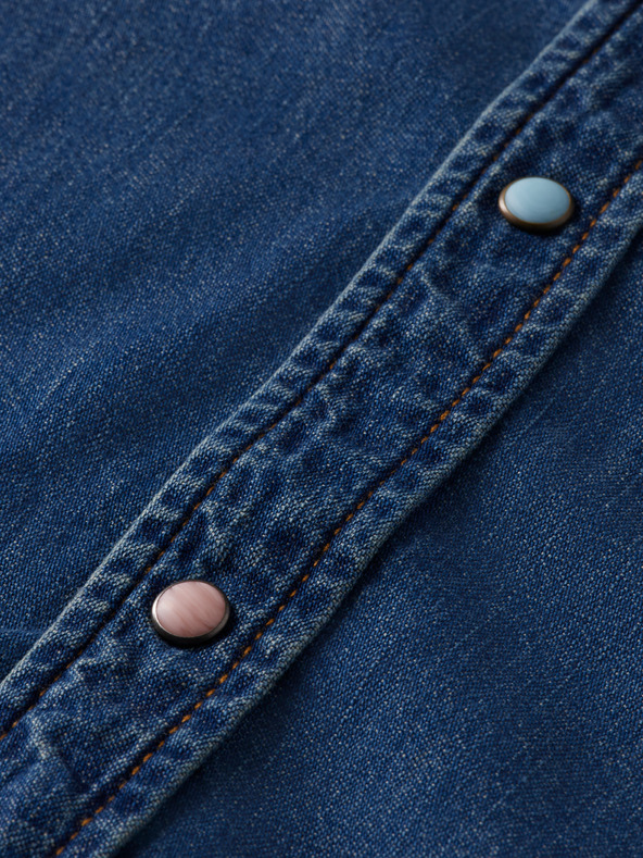 Scotch & Soda Modrá pánská džínová košile Scotch & Soda Workwear