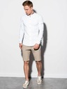 Ombre Clothing Pánská košile s dlouhým rukávem K542 - bílá