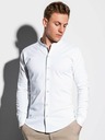 Ombre Clothing Pánská košile s dlouhým rukávem K542 - bílá