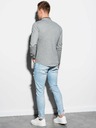 Ombre Clothing Pánská košile s dlouhým rukávem K542 - šedá