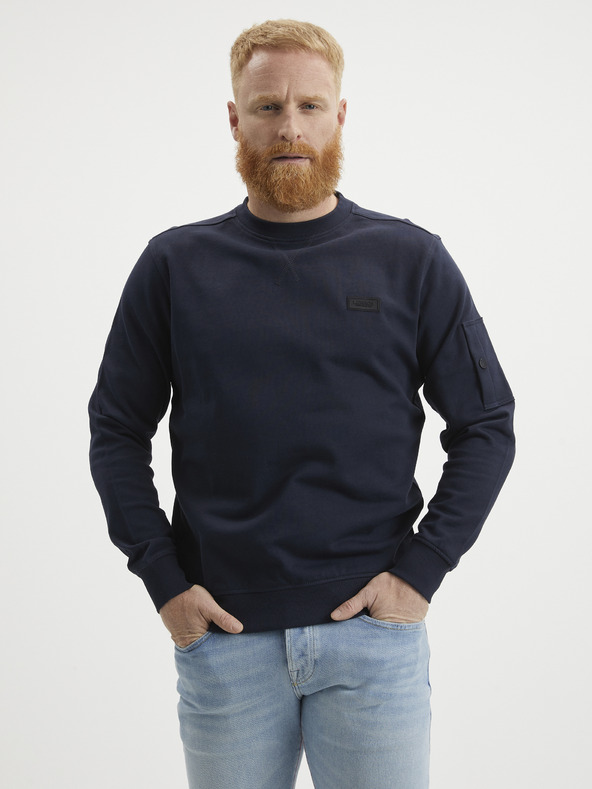 LERROS Tmavě modrá pánská mikina LERROS