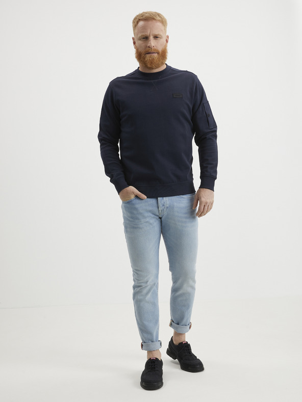 LERROS Tmavě modrá pánská mikina LERROS