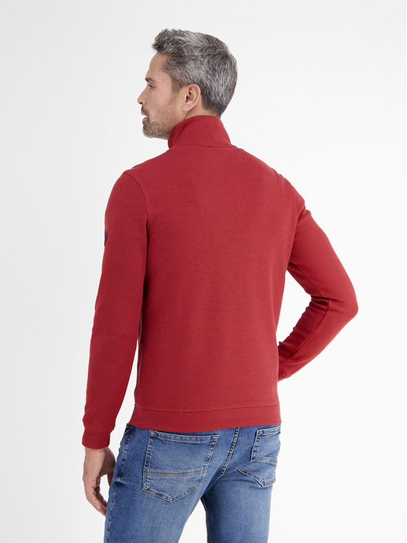 LERROS Červená pánská basic mikina LERROS