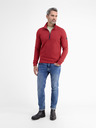 LERROS Červená pánská basic mikina LERROS