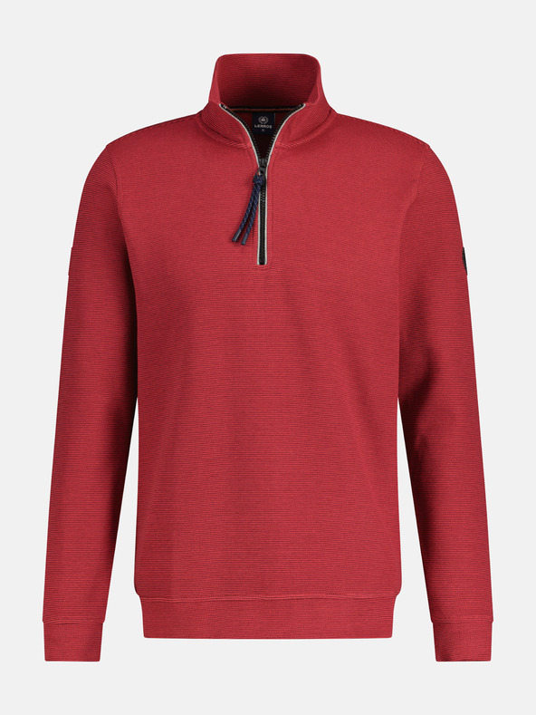 LERROS Červená pánská basic mikina LERROS