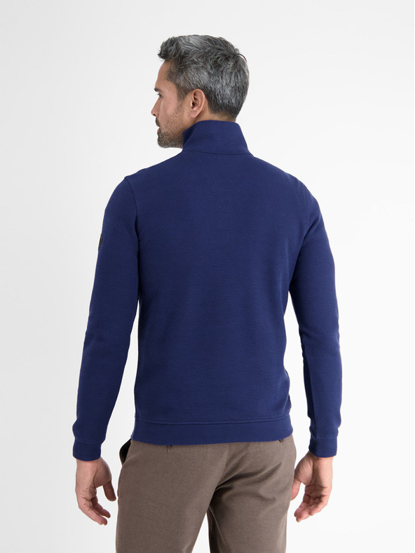 LERROS Tmavě modrá pánská basic mikina LERROS