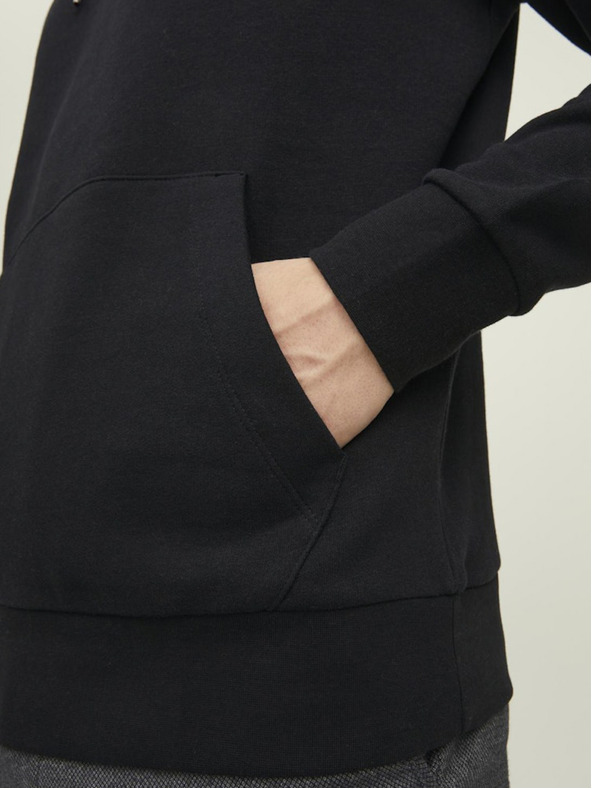 Jack & Jones Černá pánská mikina s kapucí Jack & Jones