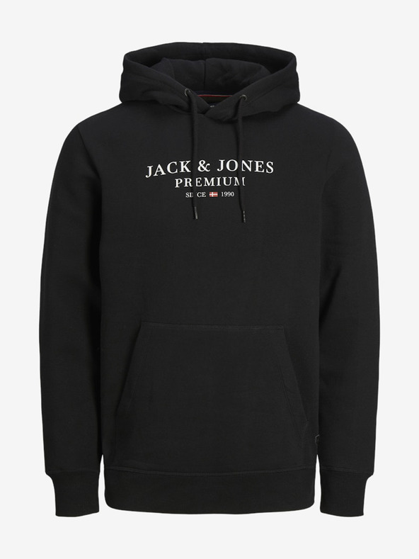 Jack & Jones Černá pánská mikina s kapucí Jack & Jones