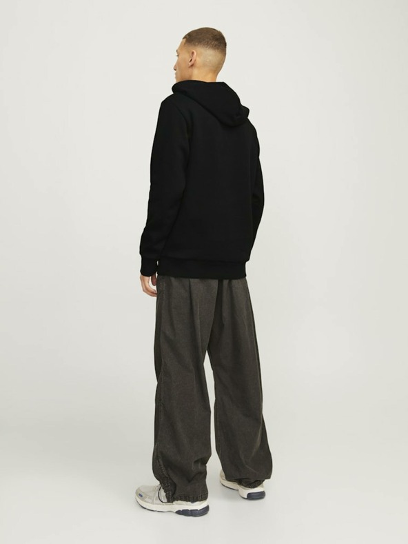 Jack & Jones Černá pánská mikina s kapucí Jack & Jones