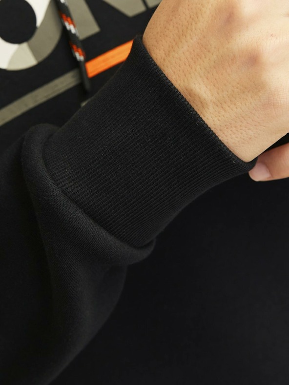 Jack & Jones Černá pánská mikina s kapucí Jack & Jones