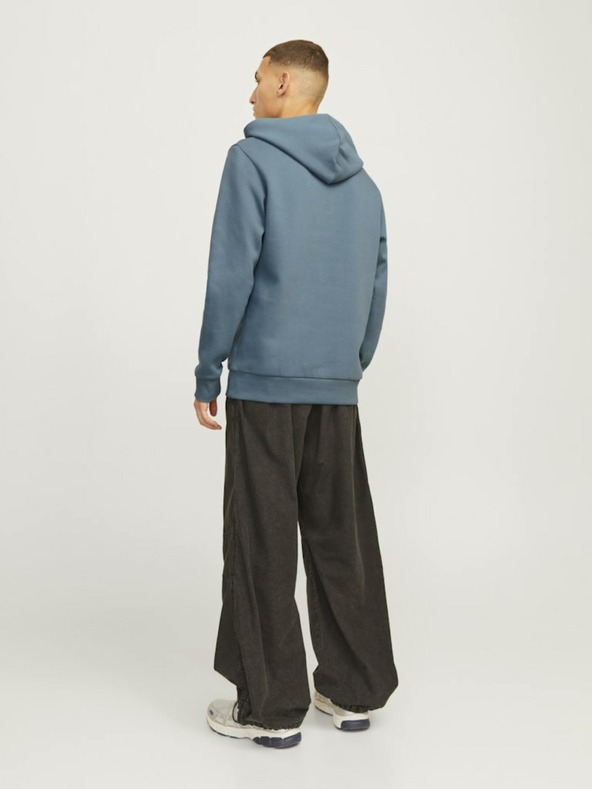 Jack & Jones Modrá pánská mikina s kapucí Jack & Jones