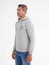 LERROS Šedá pánská mikina s kapucí LERROS