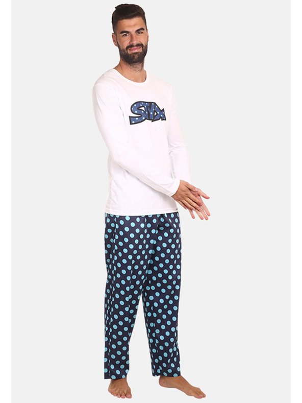 Styx Pánské pyžamo Styx puntíky