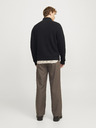 Jack & Jones Černý pánský svetr se zipem Jack & Jones