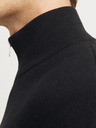 Jack & Jones Černý pánský svetr se zipem Jack & Jones