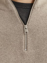 Jack & Jones Béžový pánský svetr se zipem Jack & Jones