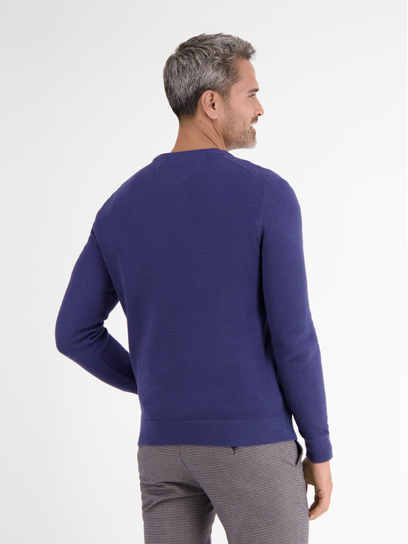 LERROS Tmavě modrý pánský basic svetr LERROS