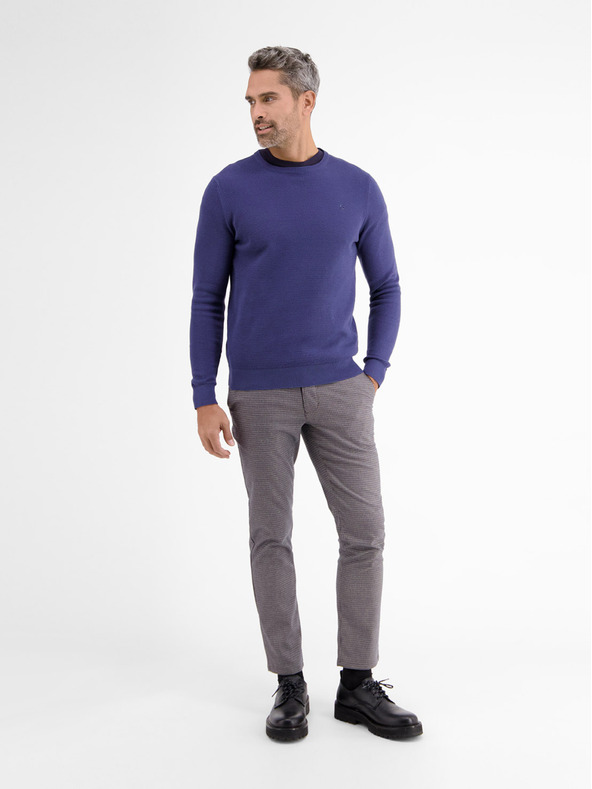 LERROS Tmavě modrý pánský basic svetr LERROS