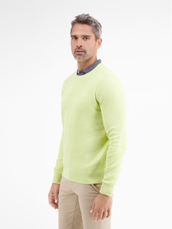 LERROS Žlutý pánský basic svetr LERROS