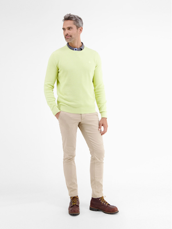 LERROS Žlutý pánský basic svetr LERROS