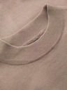 Ombre Clothing Pánský pletený poloviční rolák s viskózou - tmavě béžový V3 OM-SWTN-0125 Ombre Clothing