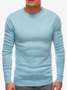 Ombre Clothing Světle modrý pánský basic svetr Ombre Clothing