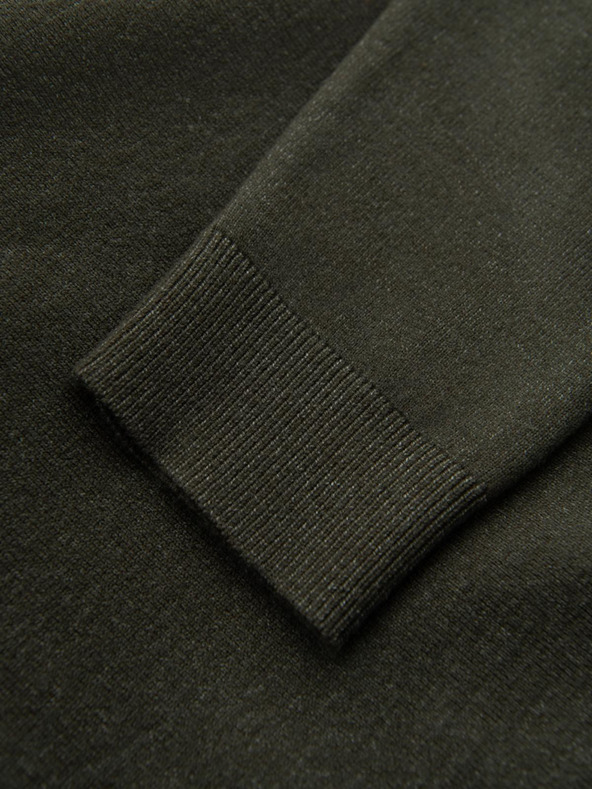 Ombre Clothing Pánský pletený pologolf s viskózou - tmavě šedý V5 OM-SWTN-0125 Ombre Clothing