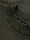 Ombre Clothing Pánský pletený pologolf s viskózou - tmavě šedý V5 OM-SWTN-0125 Ombre Clothing