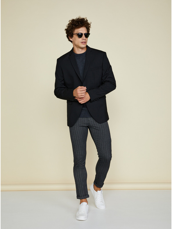 ZOOT.lab Tmavě šedý pánský basic svetr ZOOT.lab Olin