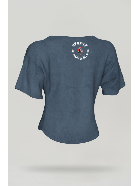 Nebbia Washed bavlnený rag top GOLDEN AGE 788 M,blue