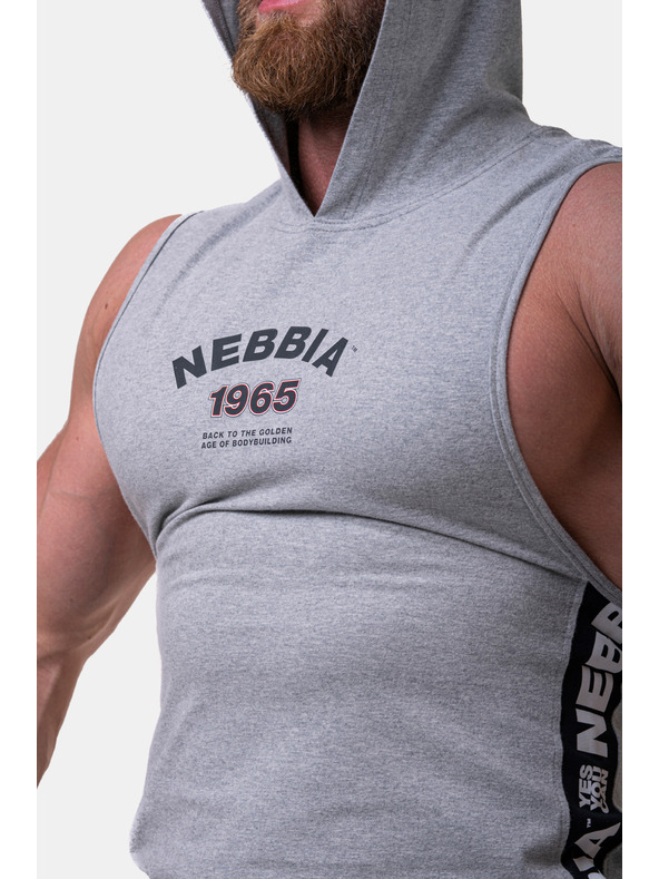Nebbia Legend-approved tílko s kapucí 191 Light Grey Nebbia